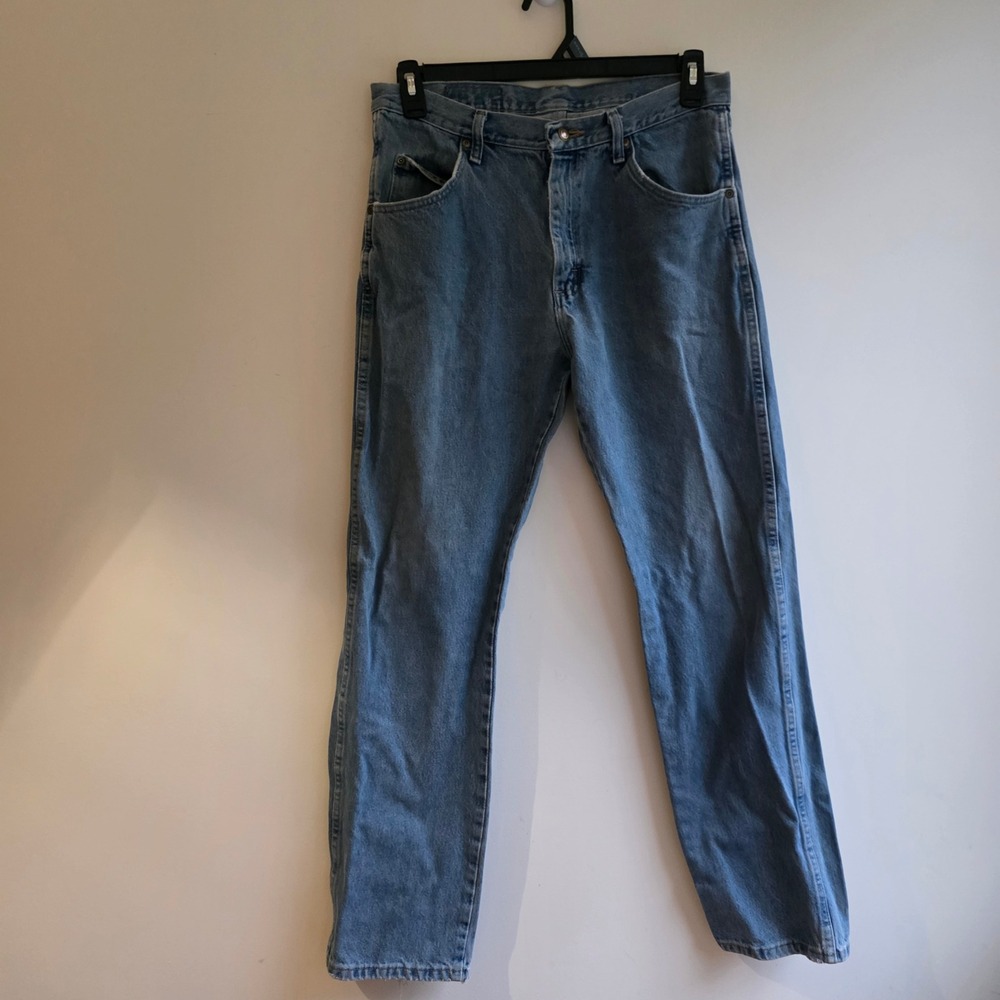 Wrangler Regular Fit Mens Blue Jeans 32x30 Medium Wash Denim 90s Western